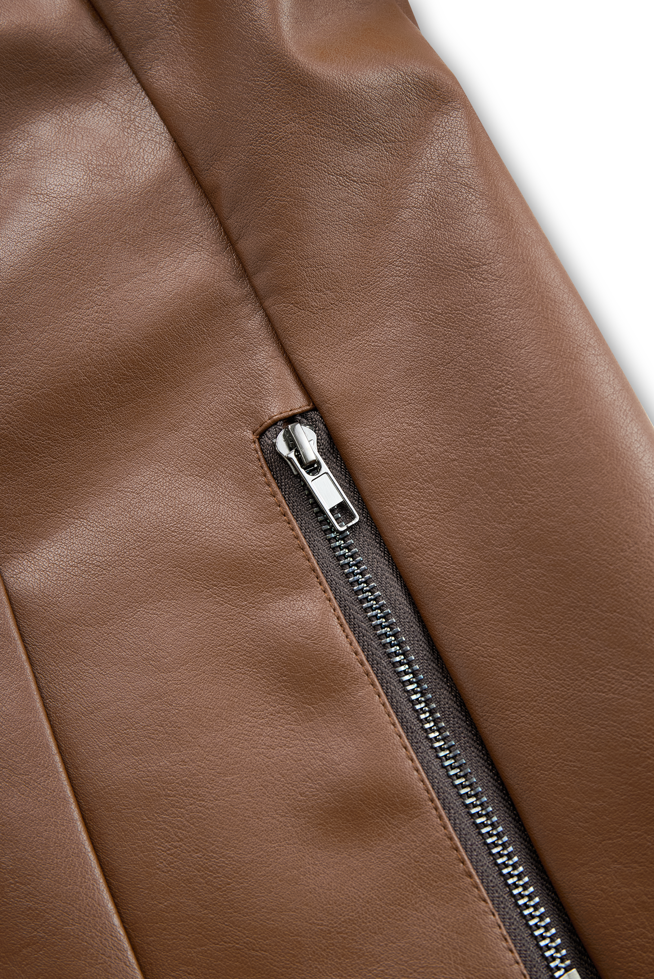 Women's Stand Collar Vintage Faux Leather Jacket